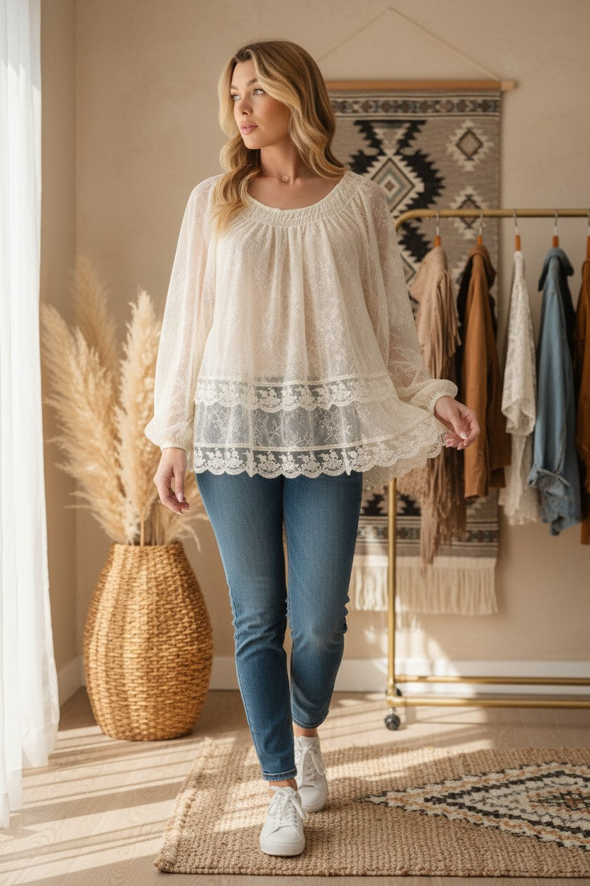 Southern Belle Lace Blouse
