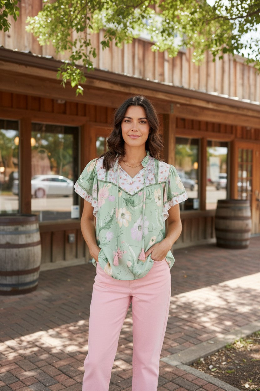 Summer Solstice Sage Blouse