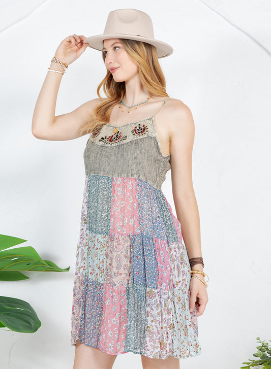 Homestitch Patchwork Dress