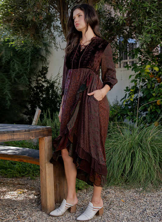 Chestnut Ridge Wrapped Midi Dress