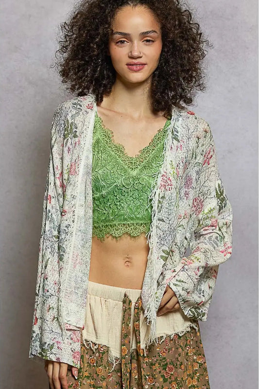 Whispering Meadow Fringe Cardigan